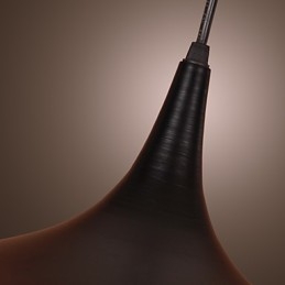 Moderne Pendellampe I Aluminium Med Svart Skjerm