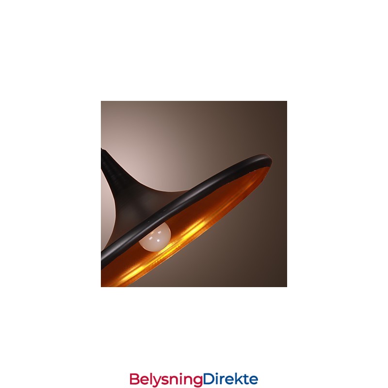 Moderne Pendellampe I Aluminium Med Svart Skjerm