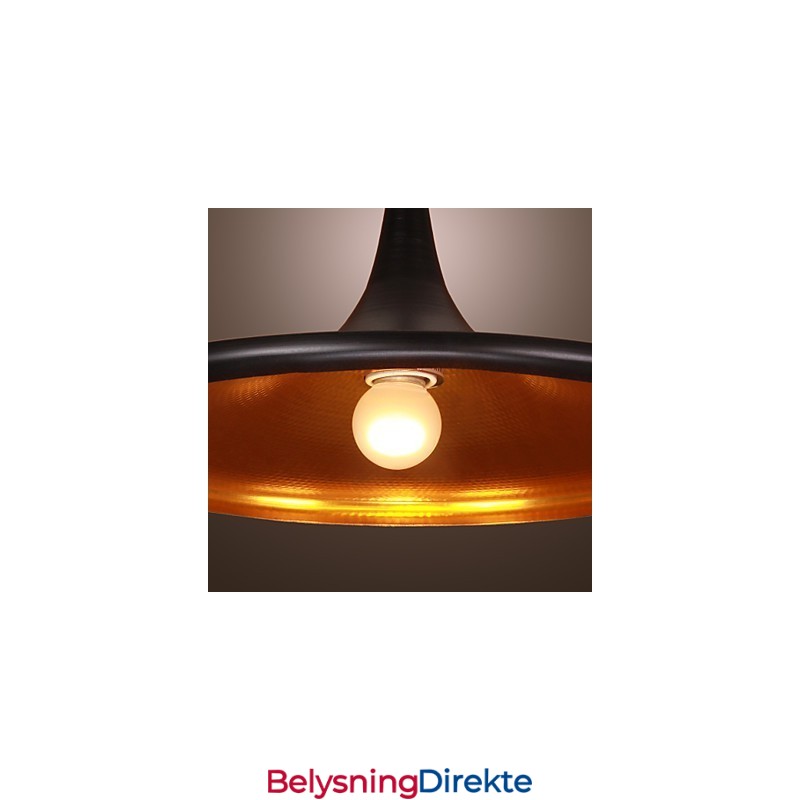 Moderne Pendellampe I Aluminium Med Svart Skjerm