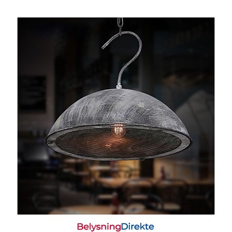 Lampeskjerm Svart Smijernslysekrone Industriell Lager Kafé Lokkskjermlysekrone