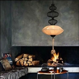 Nordisk Retro Industriell Hamp Kreative Fugleburlamper