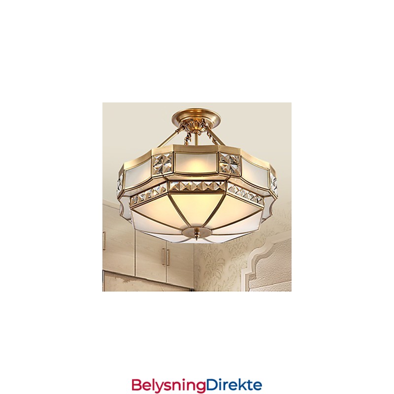 Tradisjonell Klassisk Rustikk Lodge Messing Metall Pendellampe