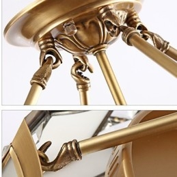 Tradisjonell Klassisk Rustikk Lodge Messing Metall Pendellampe