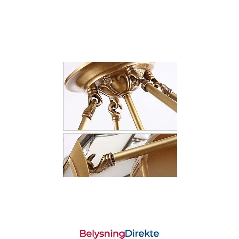 Tradisjonell Klassisk Rustikk Lodge Messing Metall Pendellampe