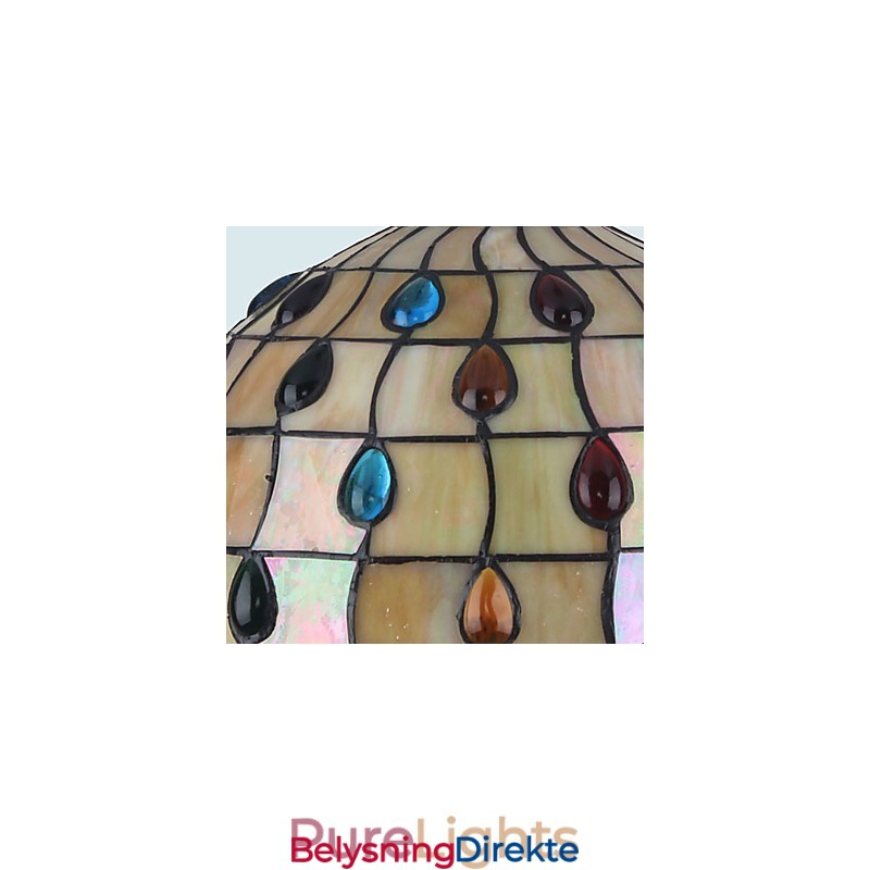 Europeisk Landlig Kreativ Kunst Lysekrone I Farget Glass Restaurering Av Gamle Skikker Lampelys