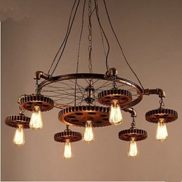 Kreativt Utstyr Av Retro Hjeminnredning Jernlysekrone