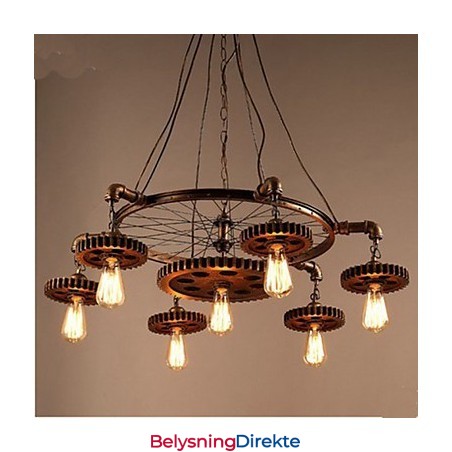 Kreativt Utstyr Av Retro Hjeminnredning Jernlysekrone