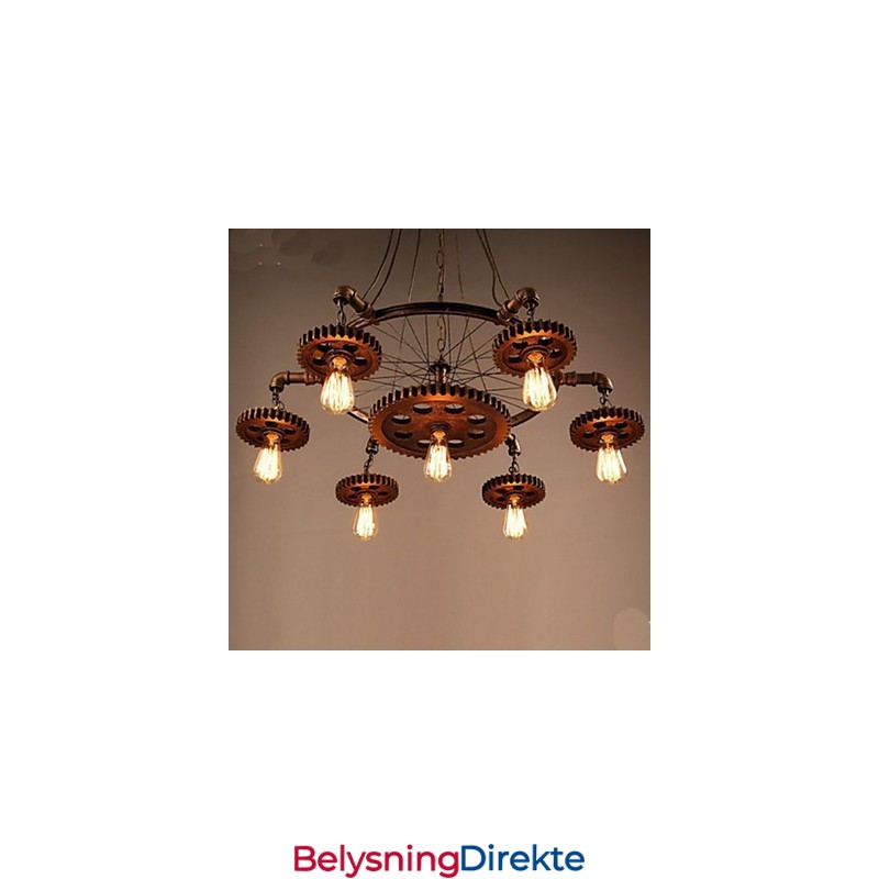 Kreativt Utstyr Av Retro Hjeminnredning Jernlysekrone