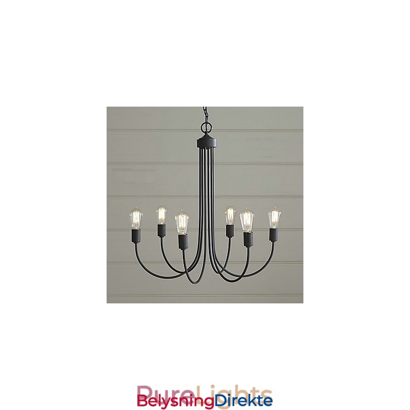 Landlig Maling Metalllysekrone