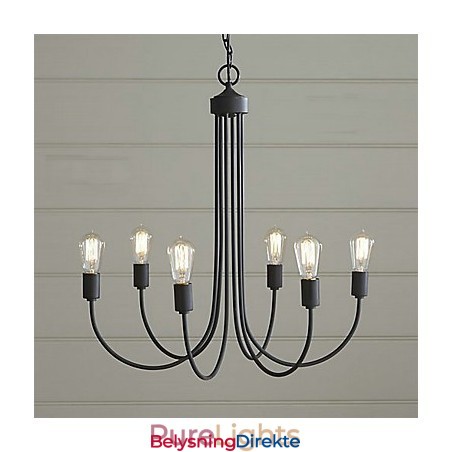 Landlig Maling Metalllysekrone