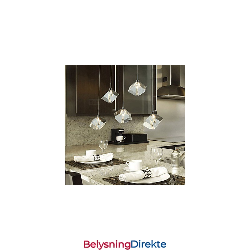 Mote Krystalllampe Med Fem Hoder Krystallanheng