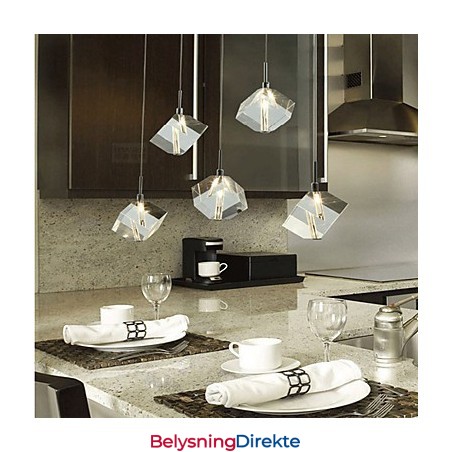 Mote Krystalllampe Med Fem Hoder Krystallanheng