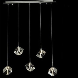 Mote Krystalllampe Med Fem Hoder Krystallanheng