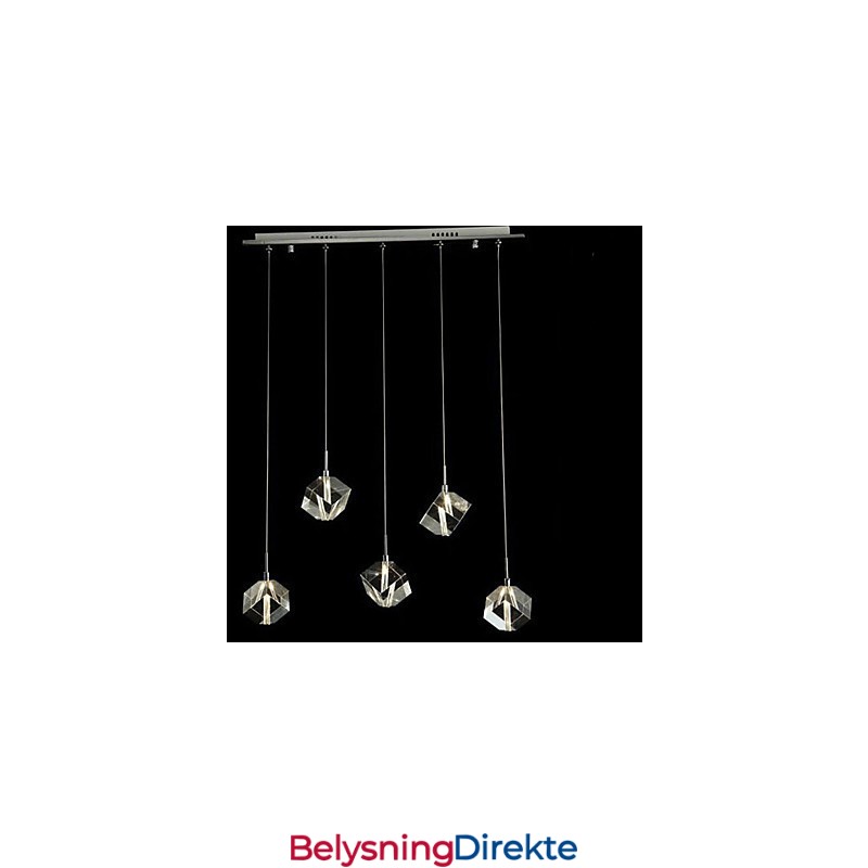 Mote Krystalllampe Med Fem Hoder Krystallanheng