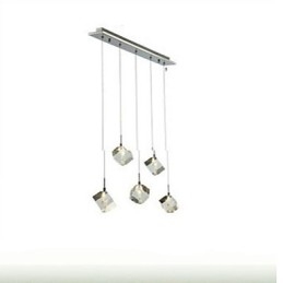 Mote Krystalllampe Med Fem Hoder Krystallanheng