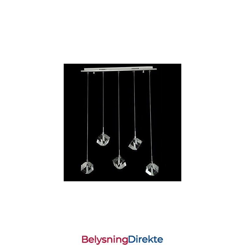 Mote Krystalllampe Med Fem Hoder Krystallanheng