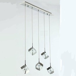 Mote Krystalllampe Med Fem Hoder Krystallanheng