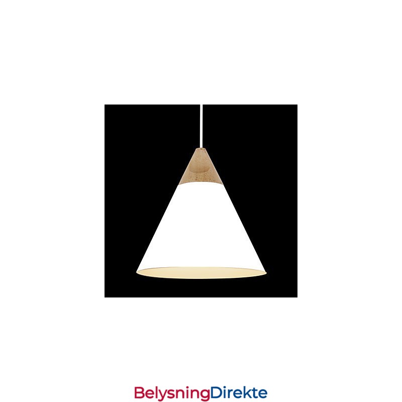 Mini Kunstnerisk Kjegleformet Pendellampe Med 1 Lys, Moderne Enkelhet, Svarthvit, Støvblå, Aluminium Og Trepære