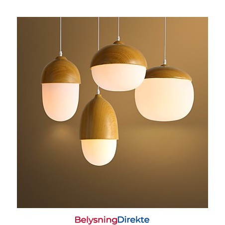 Nordisk Kontraktert Sopp Kreative Nøtter Enkelthodet Glass Lysekronelampe Lys