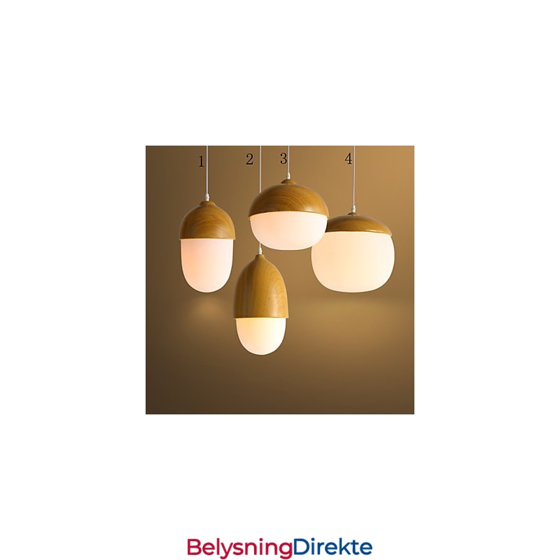 Nordisk Kontraktert Sopp Kreative Nøtter Enkelthodet Glass Lysekronelampe Lys
