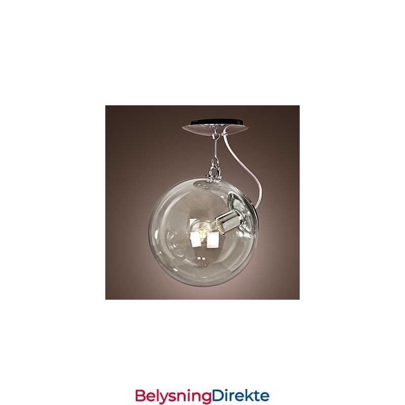 Moderne, Samtidskunstnerisk Globeformet Anodisert Pendellampe I Ministil