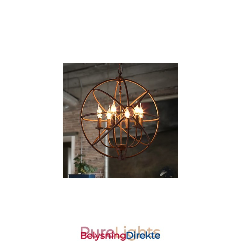 Sitting Lights Nordisk Landlig Smijerns Amerikansk Retro Lysekrone Den Svarte Lysekronen