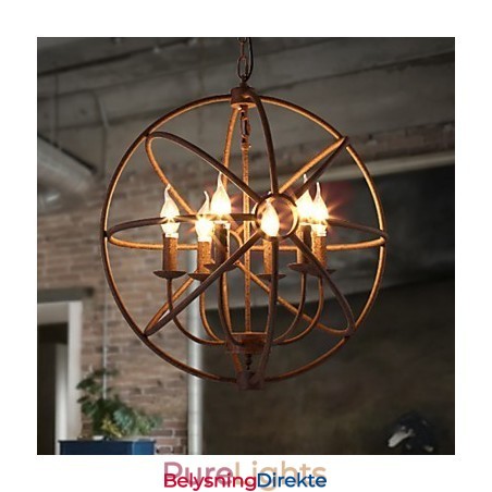 Sitting Lights Nordisk Landlig Smijerns Amerikansk Retro Lysekrone Den Svarte Lysekronen