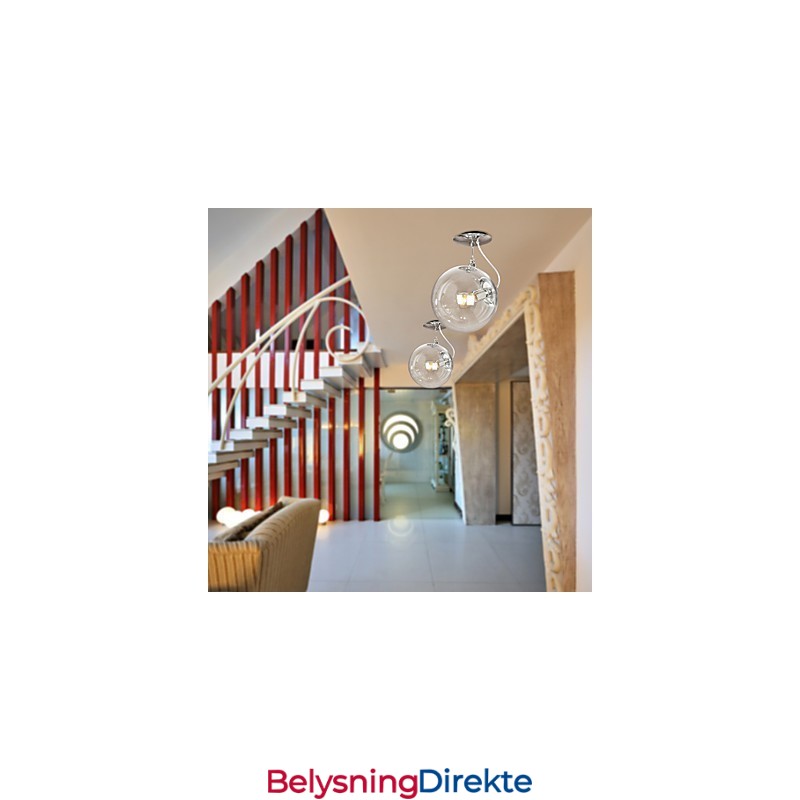 Moderne, Samtidskunstnerisk Globeformet Anodisert Pendellampe I Ministil