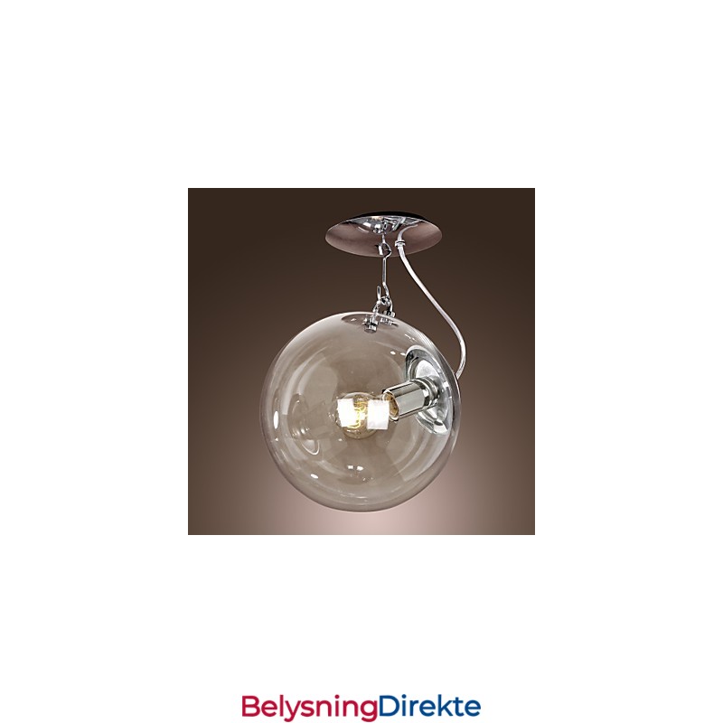 Moderne, Samtidskunstnerisk Globeformet Anodisert Pendellampe I Ministil