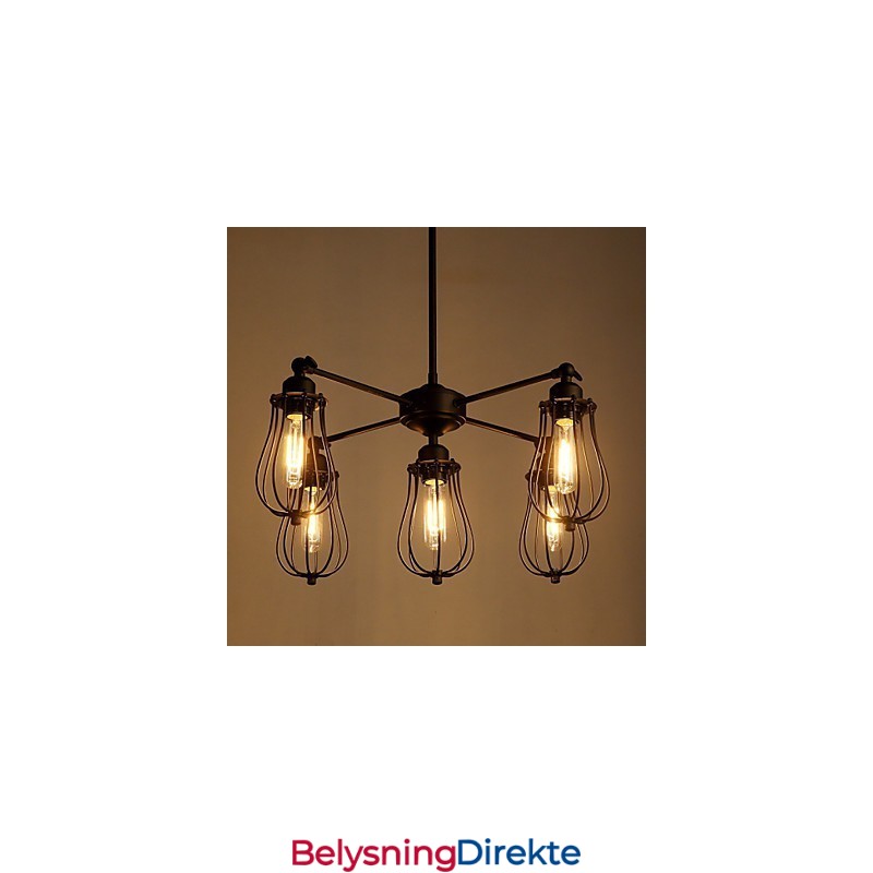 Pendellamper Tradisjonell Klassisk Rustikk Hytte Retro Metall 5 Lys
