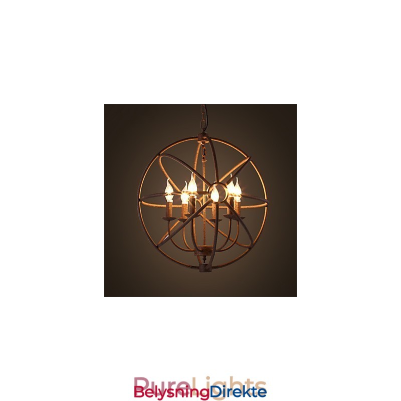 Sitting Lights Nordisk Landlig Smijerns Amerikansk Retro Lysekrone Den Svarte Lysekronen