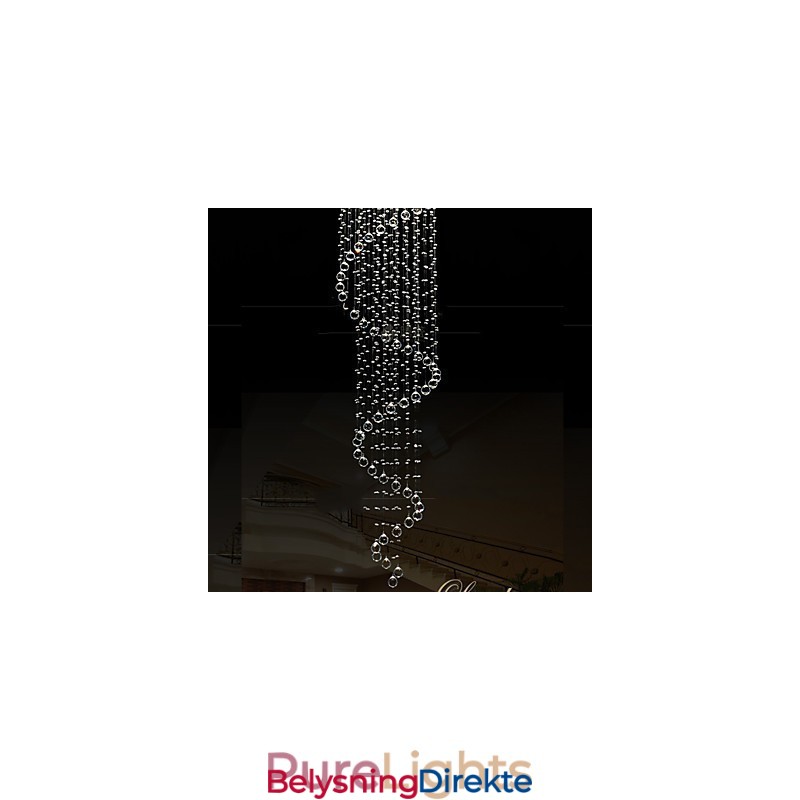 Moderne Krystall Pendellampe Lysekrone Belysning Lamper Armaturer Med Enkel Spiral D70Cm H250Cm