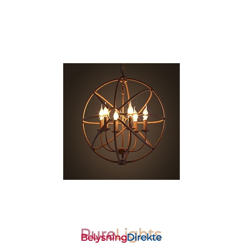 Sitting Lights Nordisk Landlig Smijerns Amerikansk Retro Lysekrone Den Svarte Lysekronen