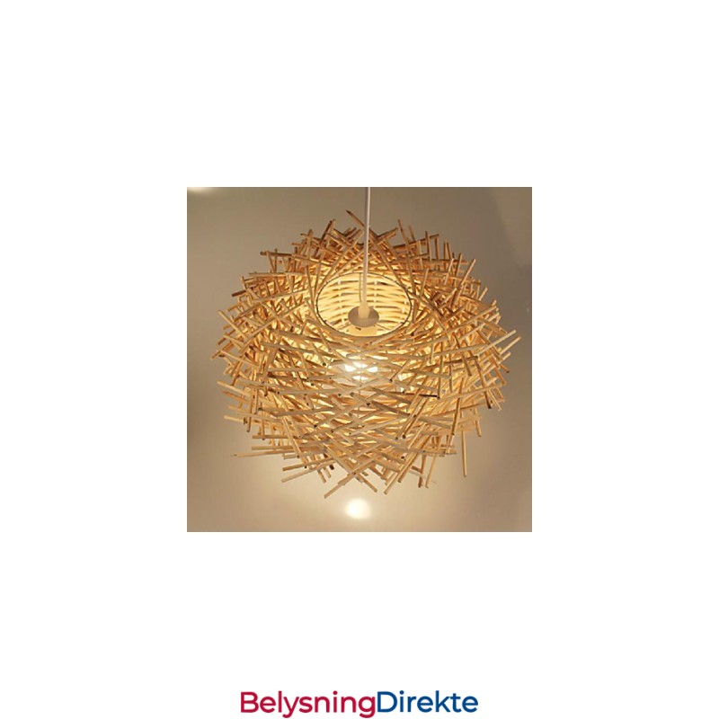 Moderne Landlig Cany Art Vevd Rotting Enkelthodet Droplight-Lampe