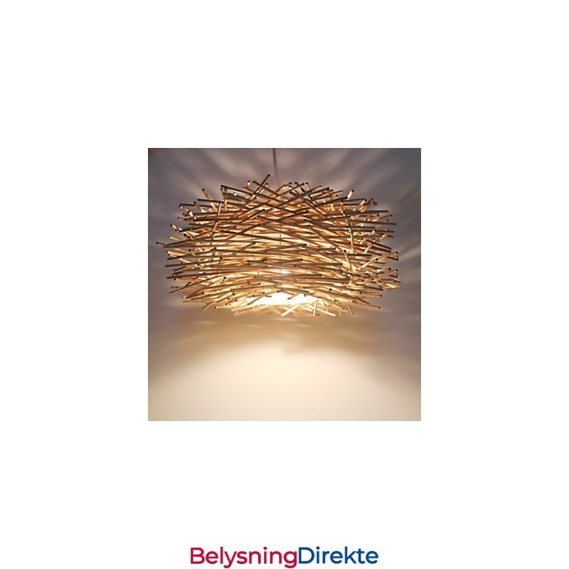 Moderne Landlig Cany Art Vevd Rotting Enkelthodet Droplight-Lampe