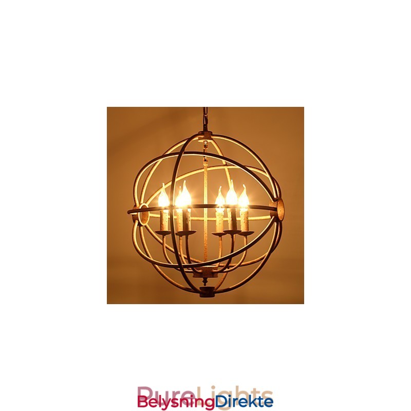 Sitting Lights Nordisk Landlig Smijerns Amerikansk Retro Lysekrone Den Svarte Lysekronen