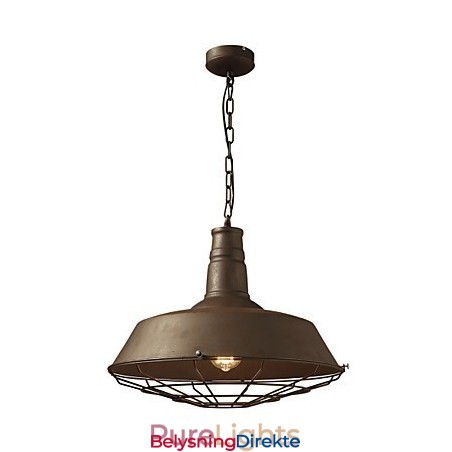 Retro Pendellampe Med 1 Lys, Gammel Metall, Skjerm, Butikk