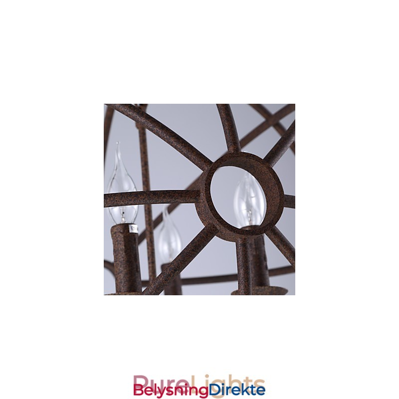 Sitting Lights Nordisk Landlig Smijerns Amerikansk Retro Lysekrone Den Svarte Lysekronen