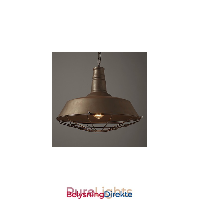 Retro Pendellampe Med 1 Lys, Gammel Metall, Skjerm, Butikk