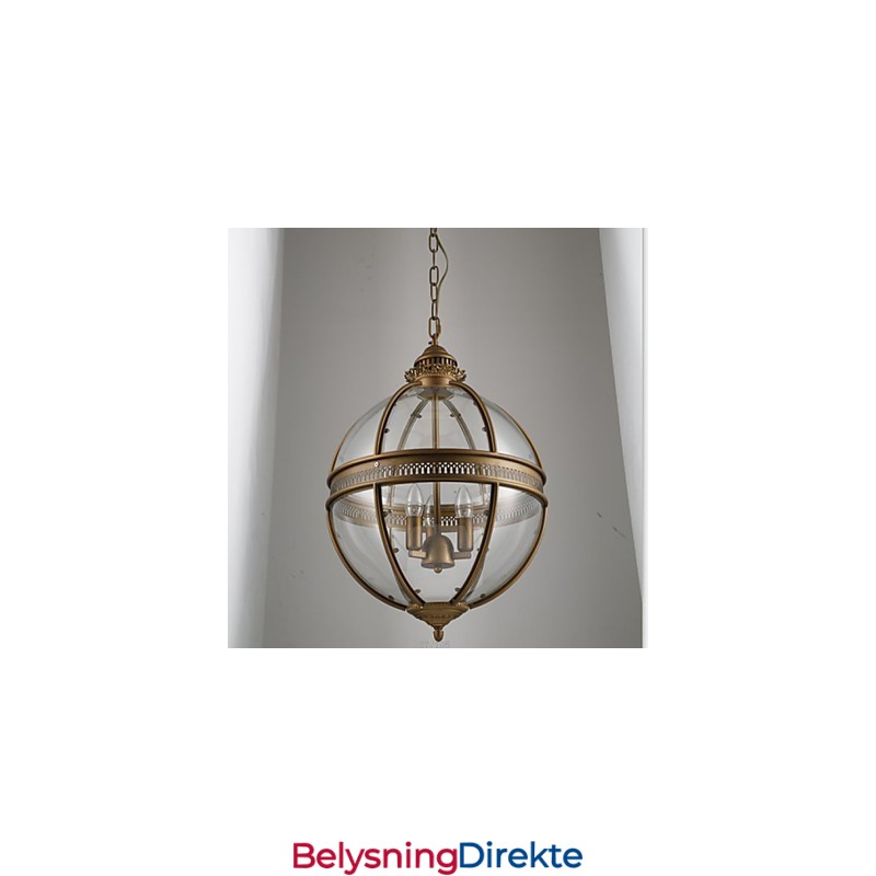 Jernbronse Lysekronelampe Glass