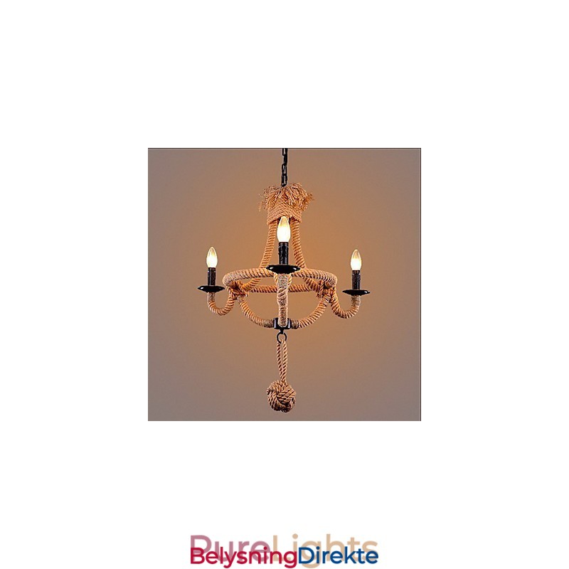 Tradisjonell Klassisk Rustikk Hytte Vintage Retro Landlig Maling Metalllysekrone