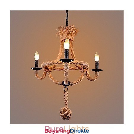 Tradisjonell Klassisk Rustikk Hytte Vintage Retro Landlig Maling Metalllysekrone