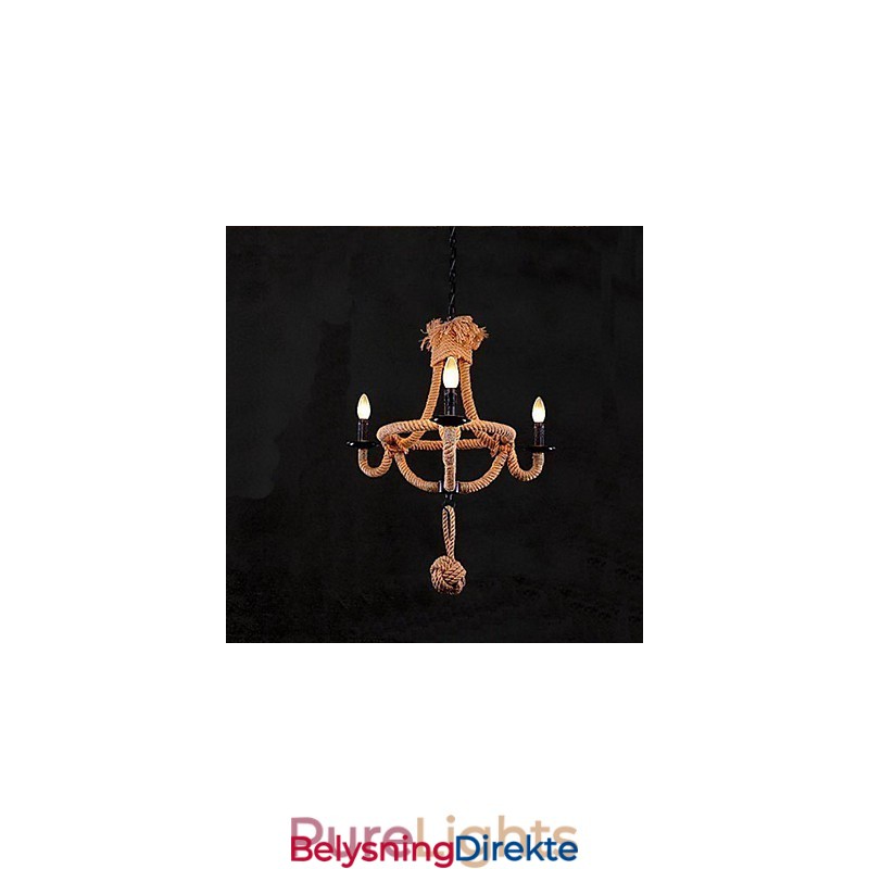 Tradisjonell Klassisk Rustikk Hytte Vintage Retro Landlig Maling Metalllysekrone