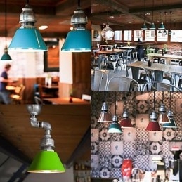 Vintage Landlig Metallpendellampe