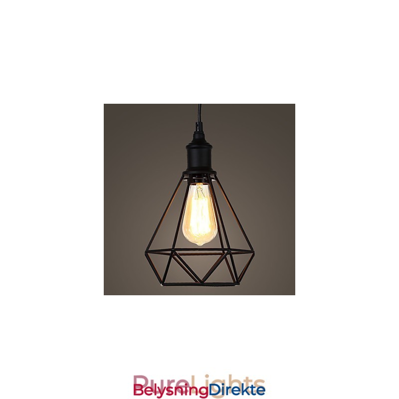 Amerikansk Liten Stål Fuglebur Anheng Vintage Retro Gjør-Det-Selv Dråpelampe Industriell Belysningsarmatur For Hjemmedekorasjon