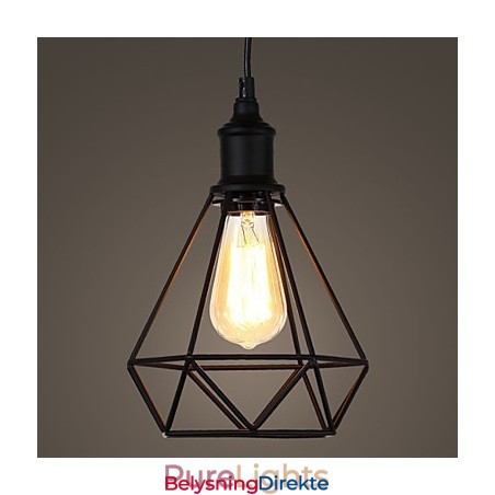 Amerikansk Liten Stål Fuglebur Anheng Vintage Retro Gjør-Det-Selv Dråpelampe Industriell Belysningsarmatur For Hjemmedekorasjon