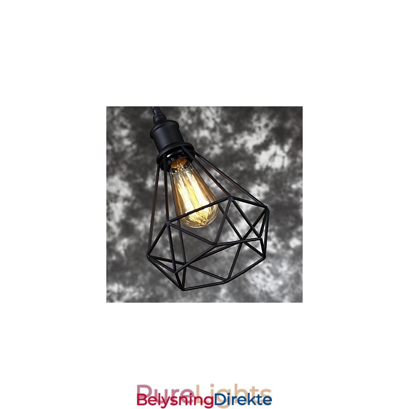 Amerikansk Liten Stål Fuglebur Anheng Vintage Retro Gjør-Det-Selv Dråpelampe Industriell Belysningsarmatur For Hjemmedekorasjon