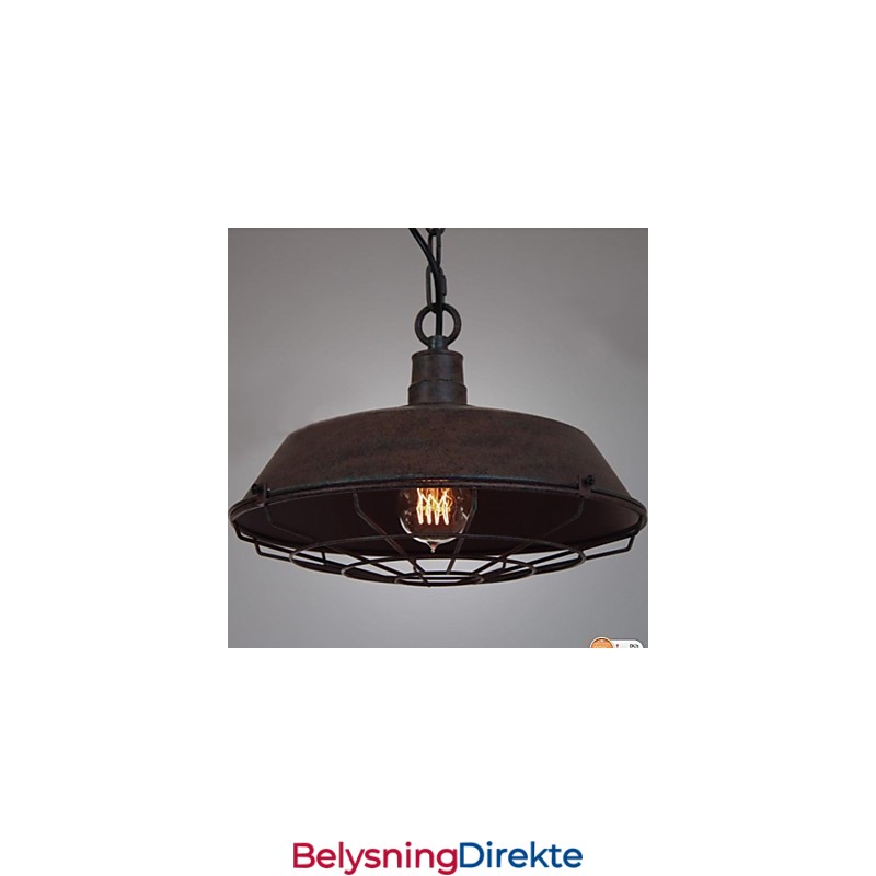 1 Lys Vintage Metall Pendellampe