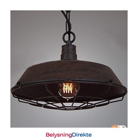 1 Lys Vintage Metall Pendellampe