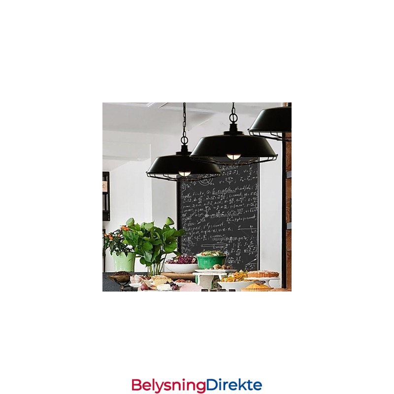 1 Lys Vintage Metall Pendellampe